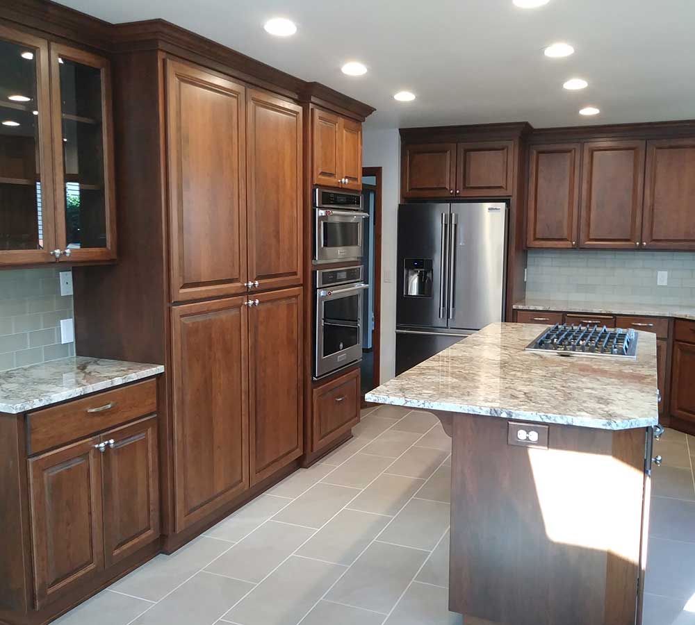 Kitchen Remodel with Stained Cherry Cabinets