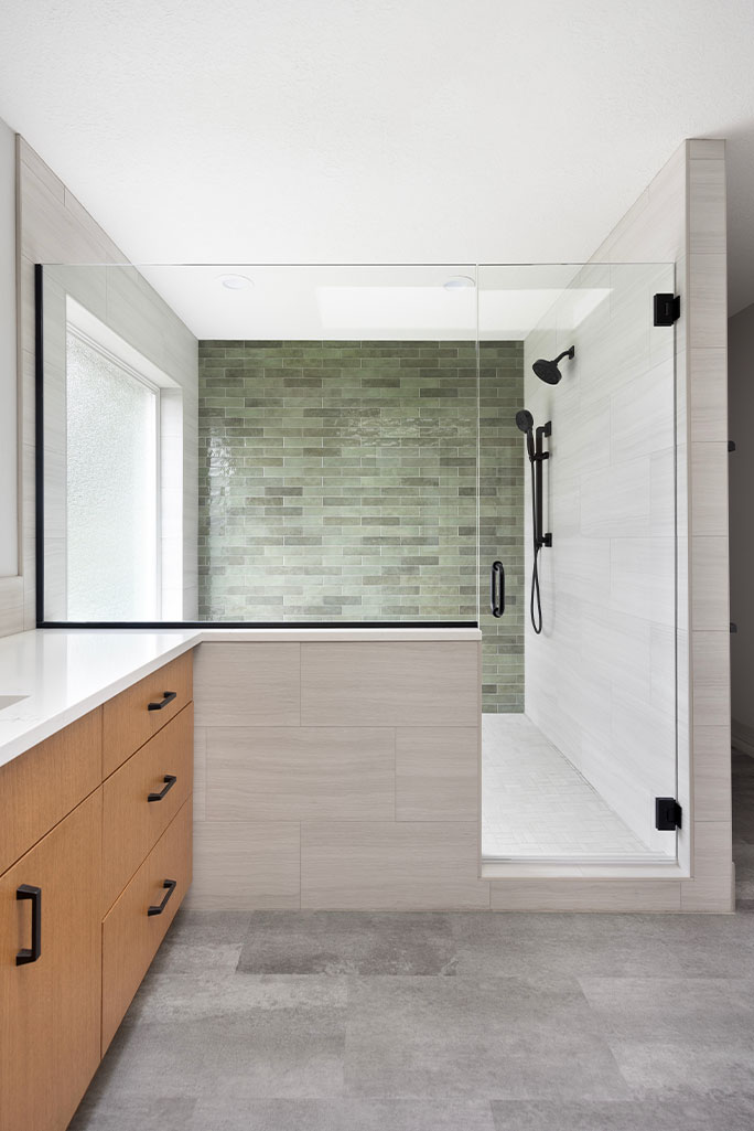 Tigard OR Master Bathroom Remodel with Frameless Shower Glass Wall Tigard OR Master Bathroom Remodel with Frameless Shower Glass Wall