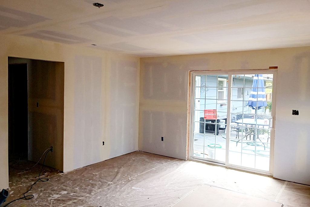 Drywall Nearly Complete for Home Addition in OR Drywall Nearly Complete for Home Addition in OR