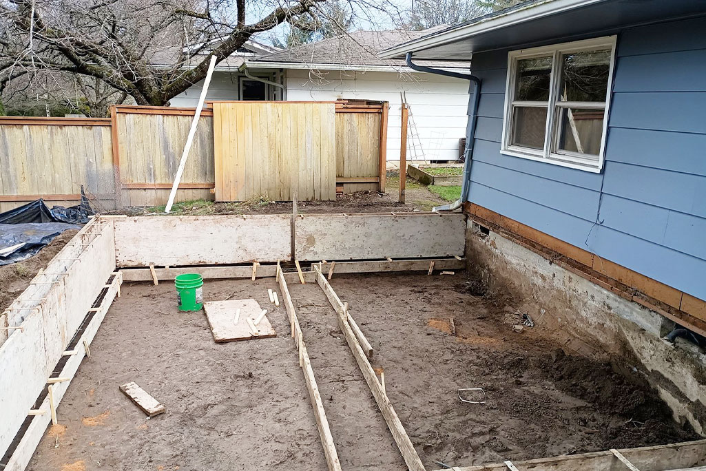 Excavated Footprint for Home Addition in SW Portland OR Excavated Footprint for Home Addition in SW Portland OR
