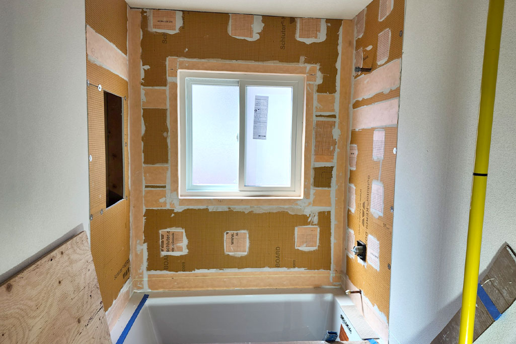 During Tigard Bathroom Remodel Tub Installed During Tigard Bathroom Remodel Tub Installed